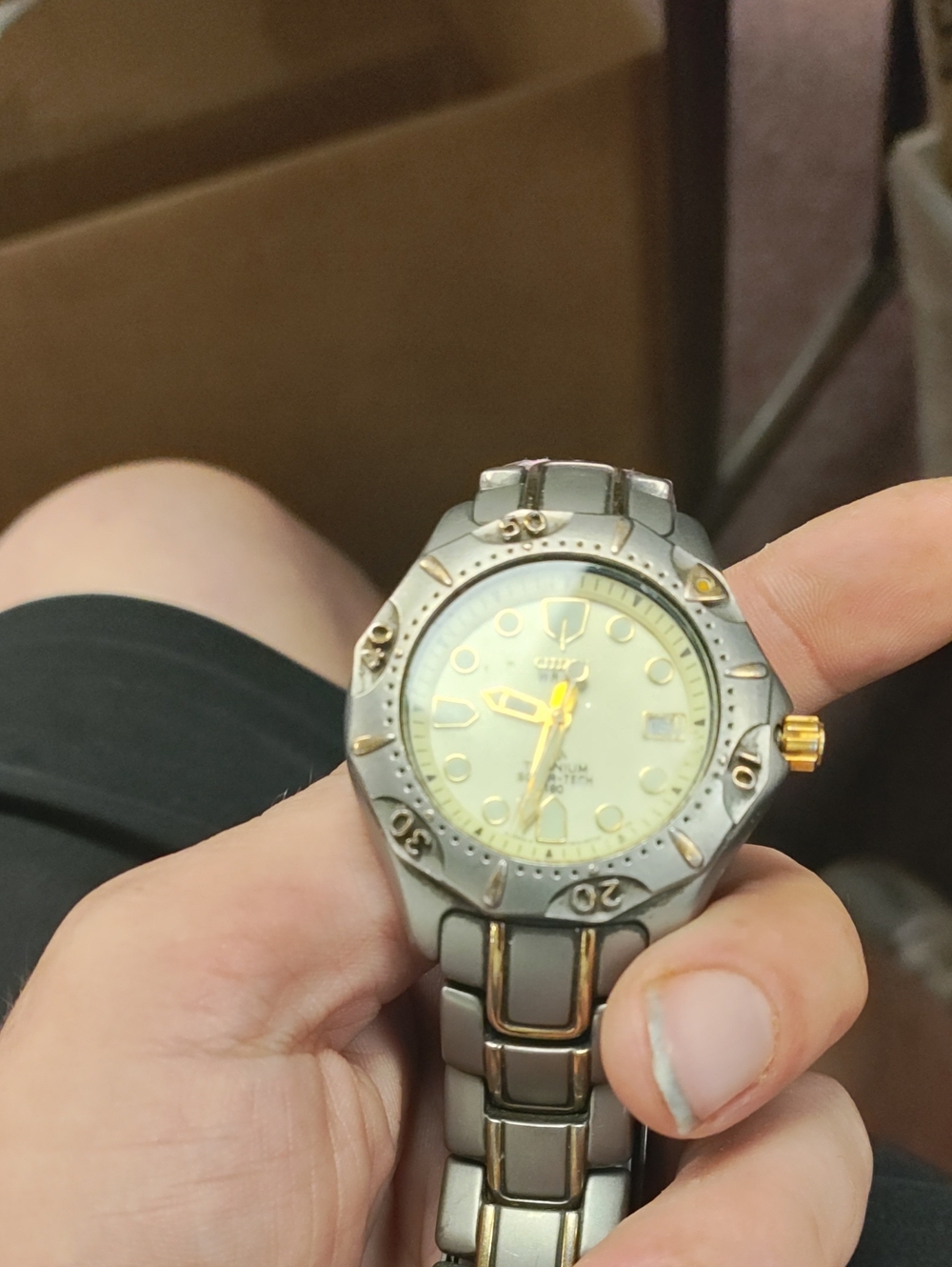 Citizen Men's Two-Tone Silver and Gold Stainless Steel Watch